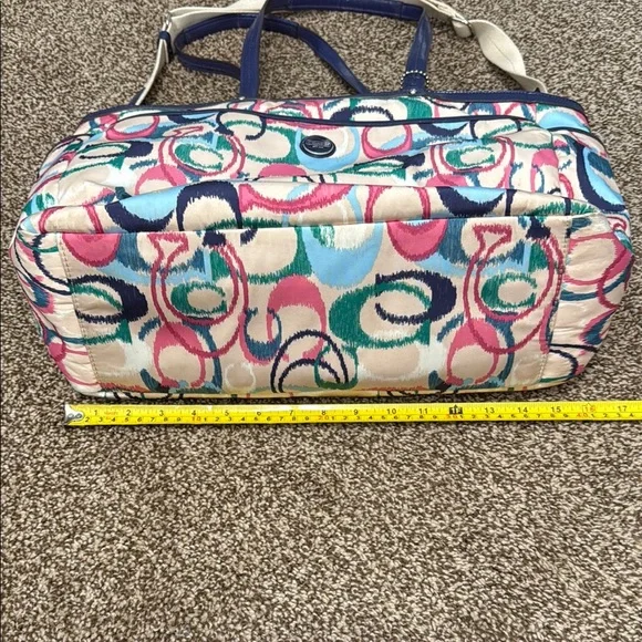 Colorful Patterned Coach Baby Bag